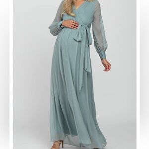 Beautiful sea foam green maternity dress